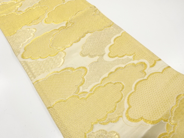 JAPANESE KIMONO / ANTIQUE FUKURO OBI / SILK / WOVEN CLASSICAL PATTERN